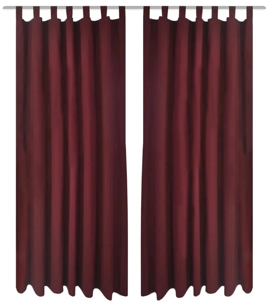 Tende İn Micro-raso Bordò 2 Pz Con Occhielli 140 X 175 Cm /