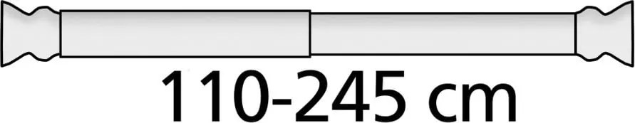 Bastone bianco per tenda doccia allungabile ø 2,8 cm; 110 - 245 cm - Wenko