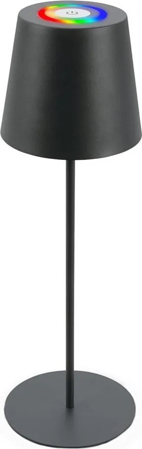 Briloner 7507015 - Lampada da scrivania ricaricabile LED RGBW dimmerabile, 2,5W/5V, IP44, antracite