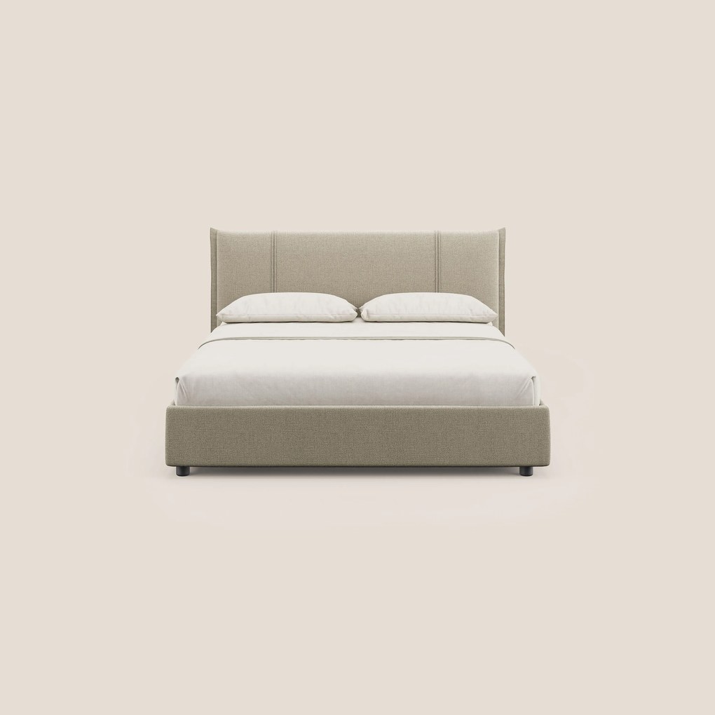 Alicia letto imbottito con vano contenitore in tessuto impermeabile T14