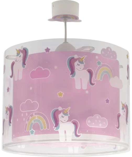 Dalber 41592 - Lampadario per bambini UNICORNS 1xE27/60W/230V