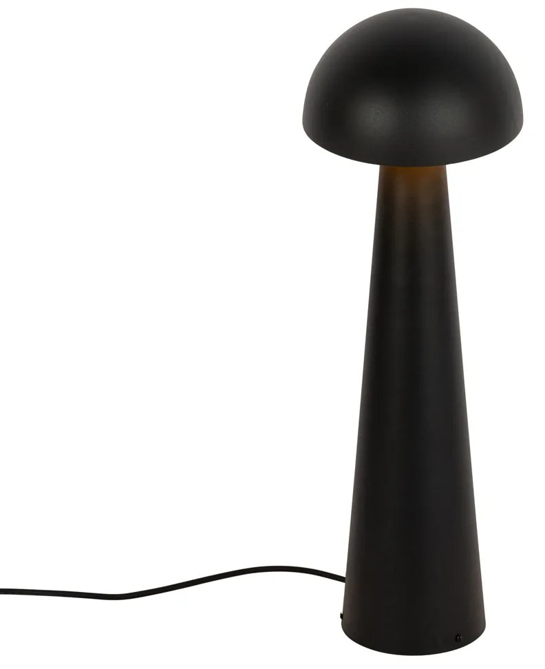 Lampada da terra per esterni nera 65 cm - Mushroom