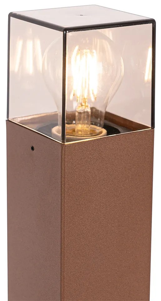 Lampada da terra per esterni industriale marrone ruggine 50 cm IP44 - Denmark