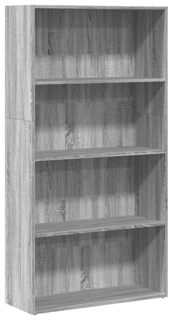 Libreria grigio sonoma 80x30x152 cm in legno multistrato