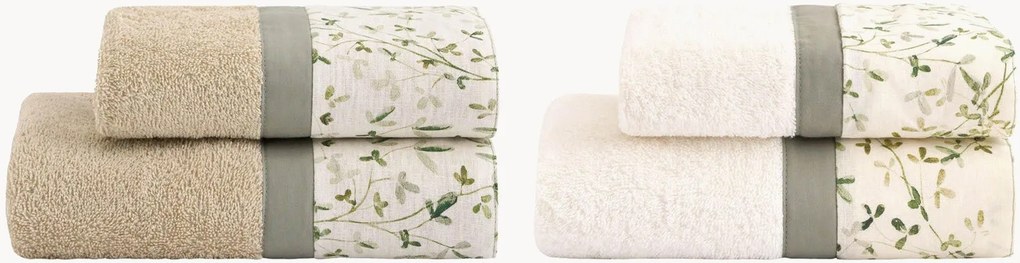 Set di 4 asciugamani in cotone Ivy