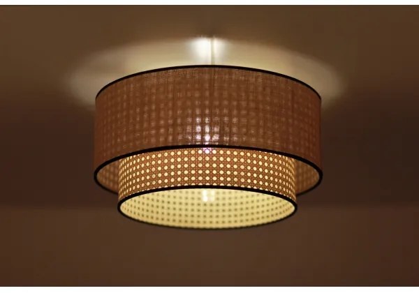 Duolla - Plafoniera BOHO 1xE27/15W/230V diametro 45 cm beige/rattan