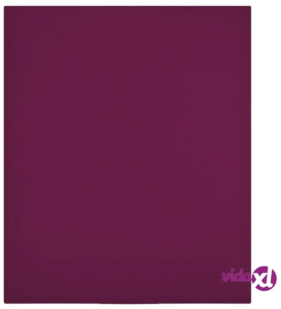 vidaXL Lenzuola con Angoli Jersey 2pz Bordò 180x200 cm Cotone