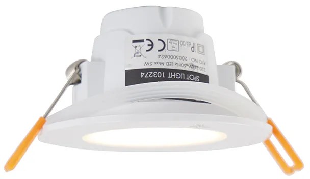 Set di 6 faretti da incasso bianchi con LED dimmerabile a 3 livelli IP65 - Blanca