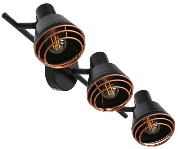 Faretto NERIA 3xE14/40W/230V nero/rame