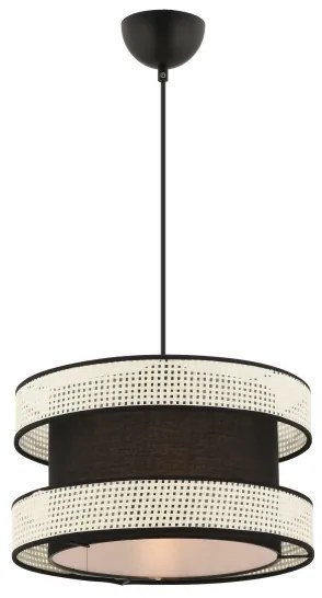 Lampadario a cavo HALO 1xE27/60W/230V nero/crema