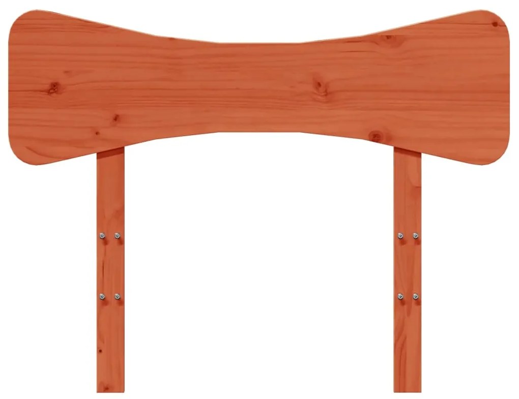 Testiera marrone cera 100 cm in legno massello di pino