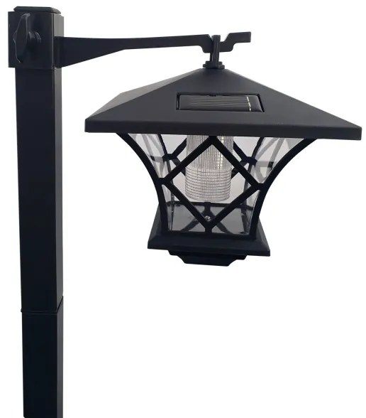 Lampada solare LED 3in1 3V LED/1,2V 200mAh IP44 nera