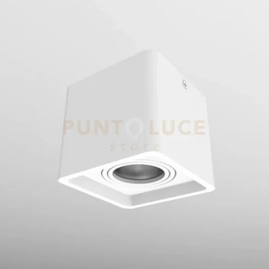 Poker-b lampada a soffitto bianco opaco attacco gu10