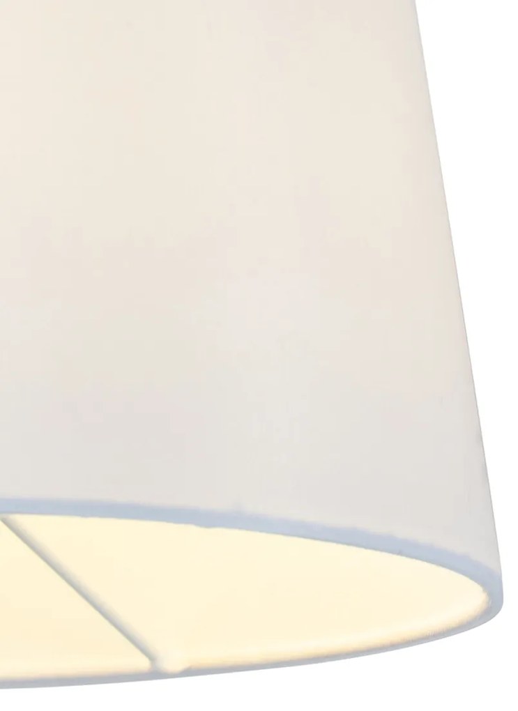 Lampada da parete intelligente bronzo con paralume bianco incl. Wifi A60 - Ladas Deluxe