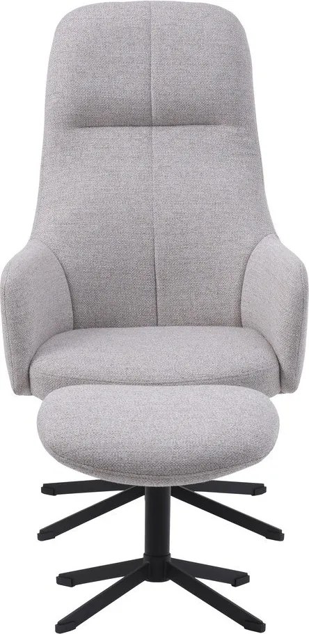 Poltrona da relax grigio chiaro girevole Manning – Unique Furniture