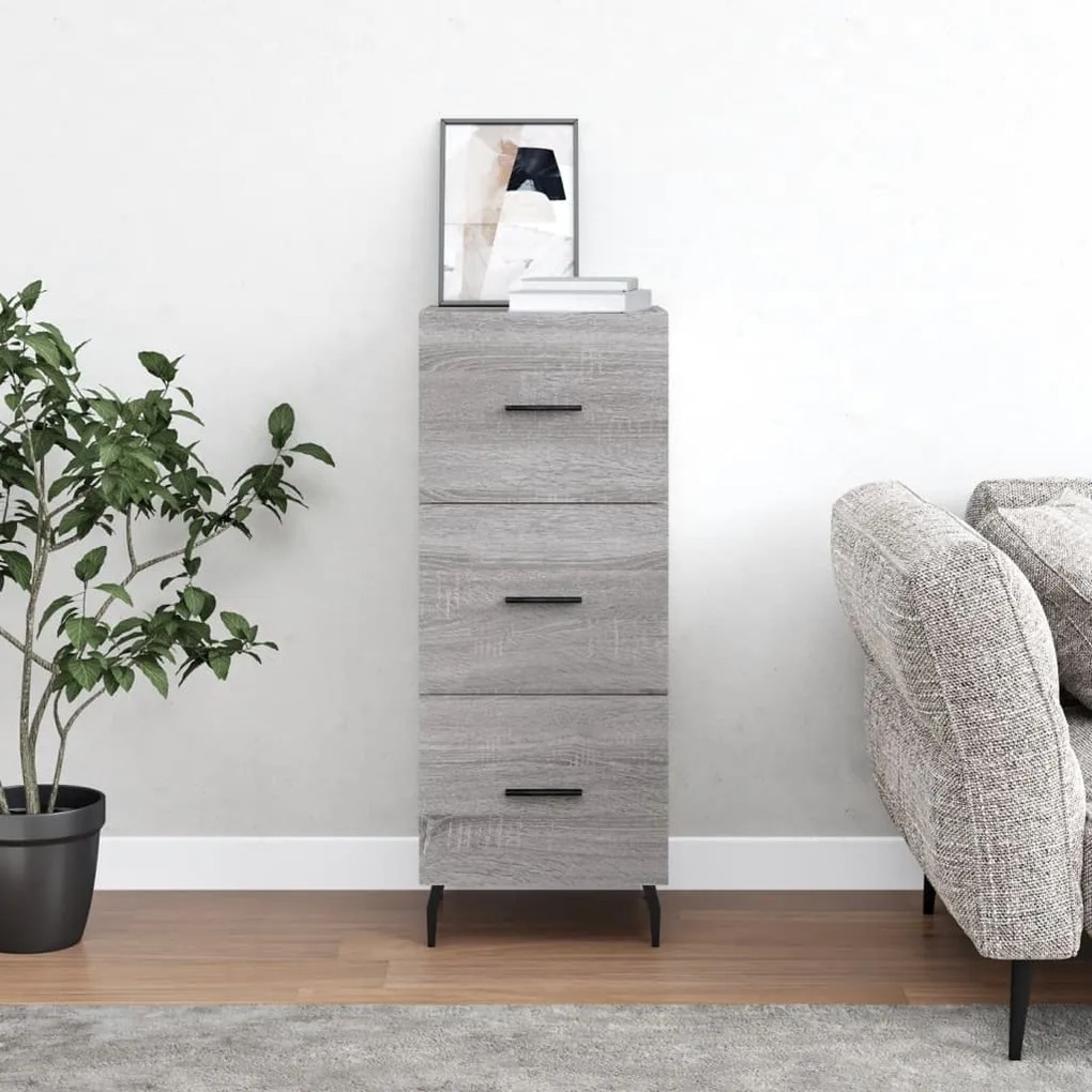 Credenza Grigio Sonoma 34,5x34x90 Cm İn Legno Multistrato /