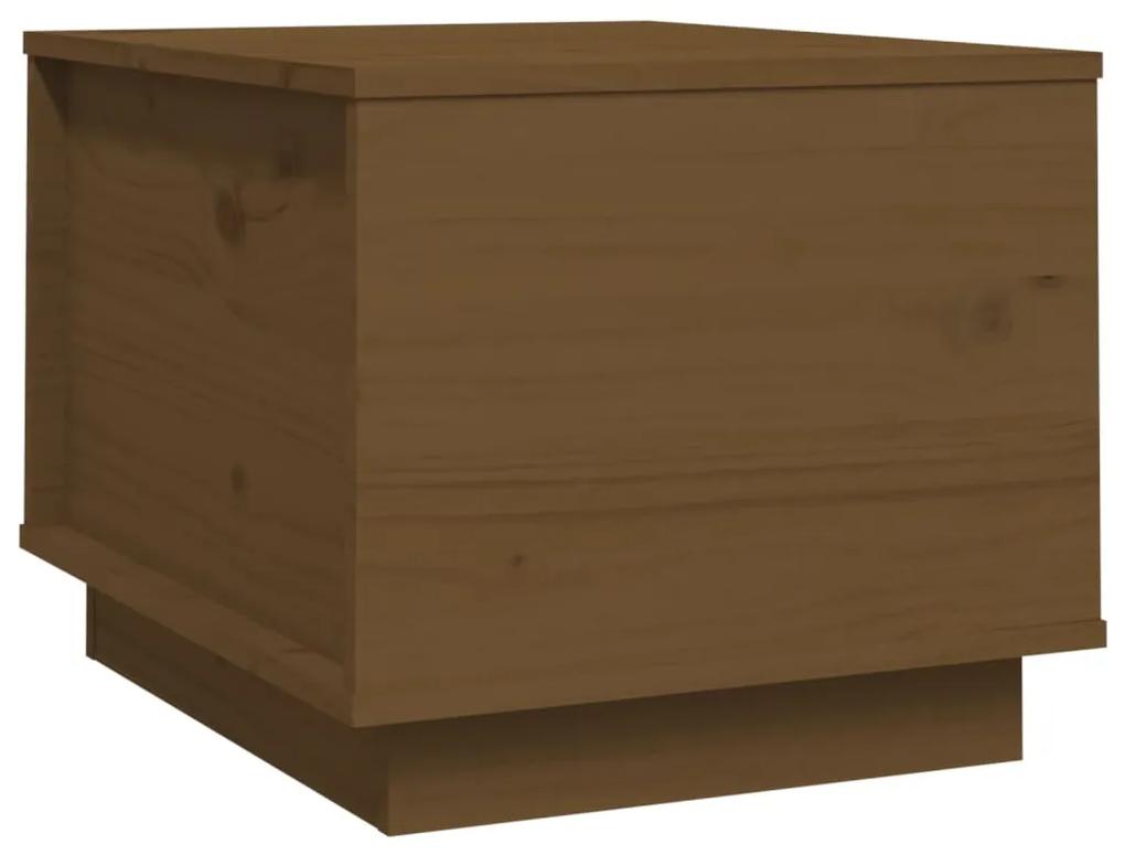 Tavolino da salotto miele 40x50x35 cm legno massello di pino