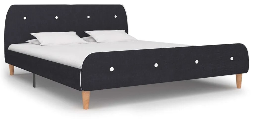 Giroletto Senza Materasso Grigio Scuro 150x200 Cm Tessuto /