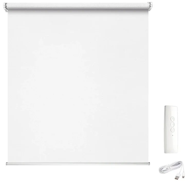 Tenda a rullo motorizzata filtrante MADECO Eroll bianco 104 x 250 cm