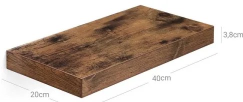 Mensola da parete SHELFY marrone