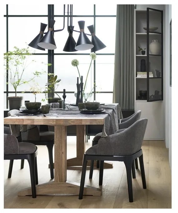 Vetrina in legno di pino grigio chiaro 53x230 cm Basic - vtwonen