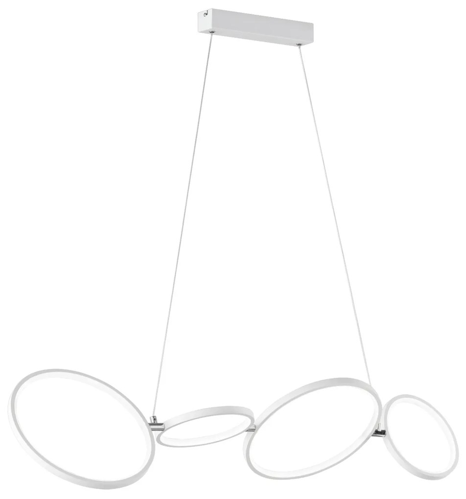 Lampadario 4 LED Rondo bianco Trio