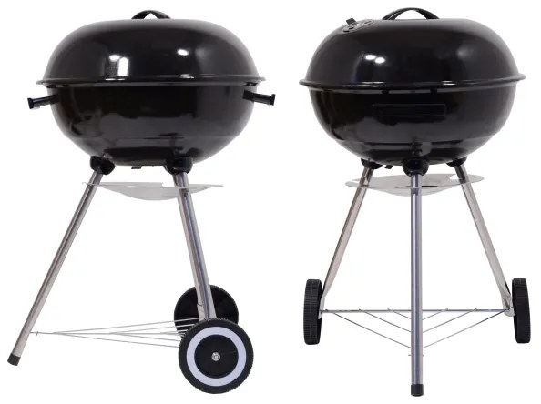 Griglia a carbone portatile nera