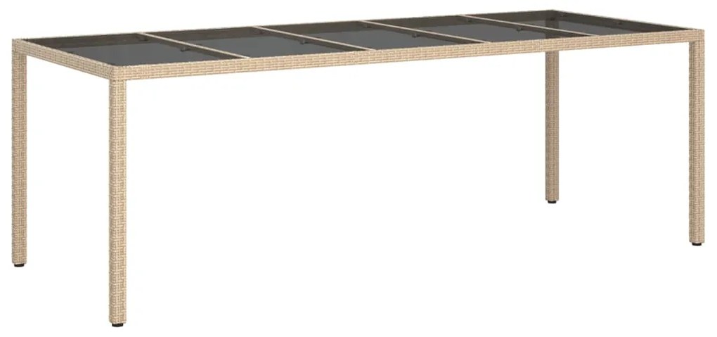 Set da pranzo da giardino 11 pz con cuscini polyrattan e vetro