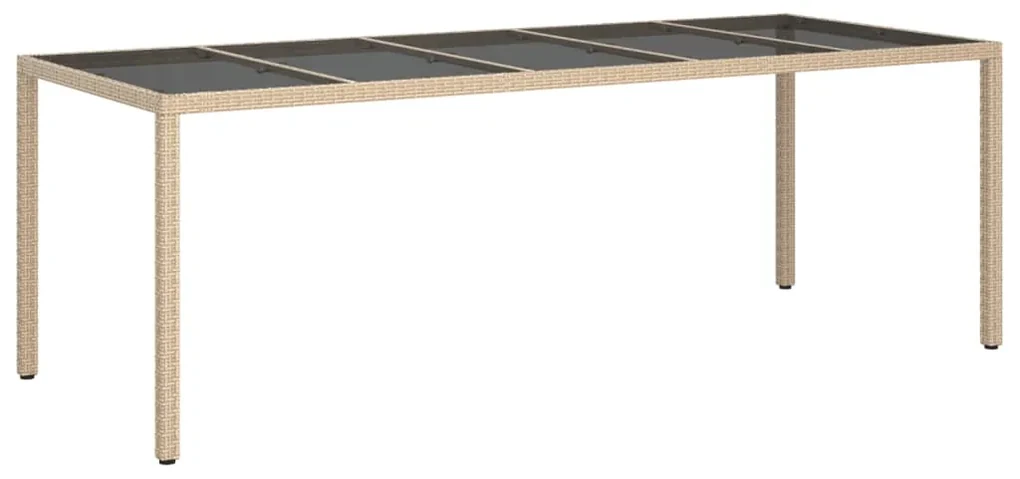 Set da pranzo da giardino 11 pz con cuscini polyrattan e vetro