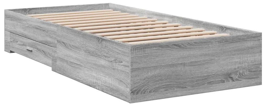 Giroletto cassetti grigio sonoma 90x200 cm legno multistrato