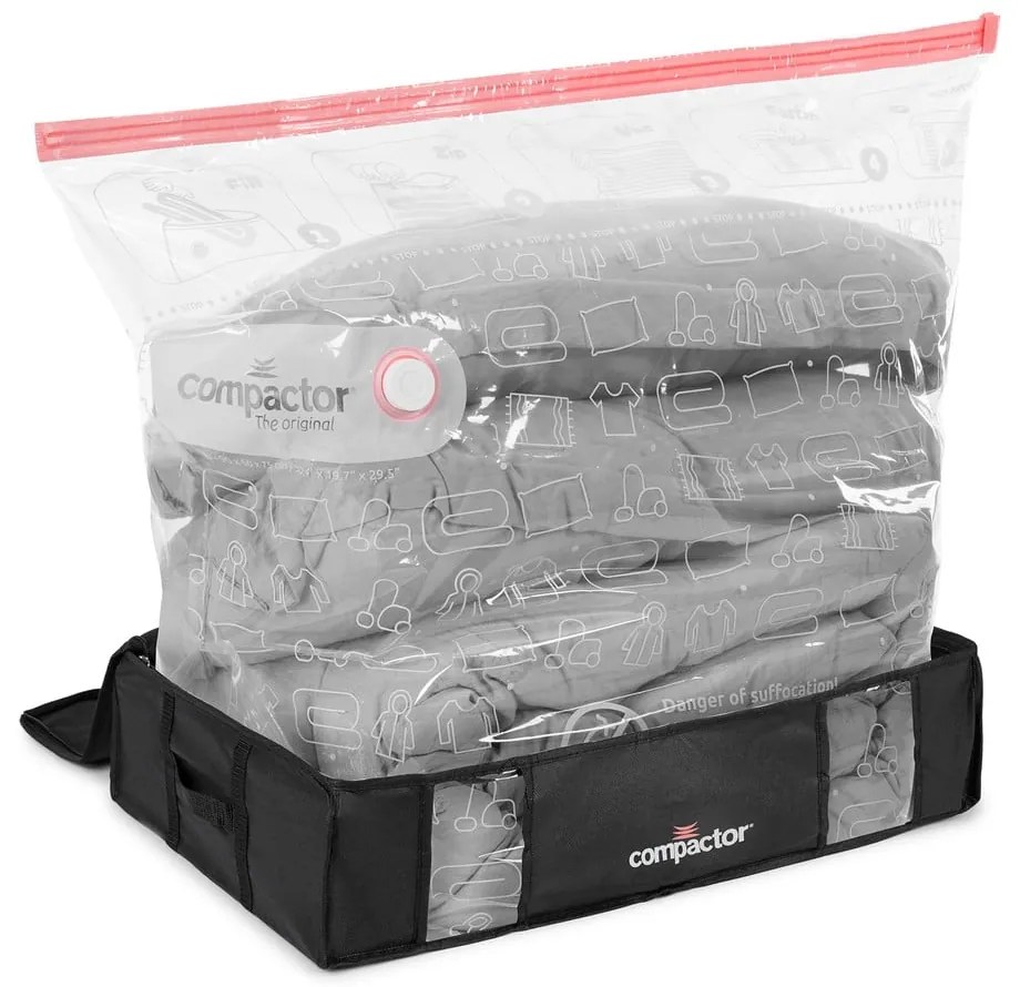 Contenitore nero sotto il letto XXL Black Edition 3D, 145 l - Compactor