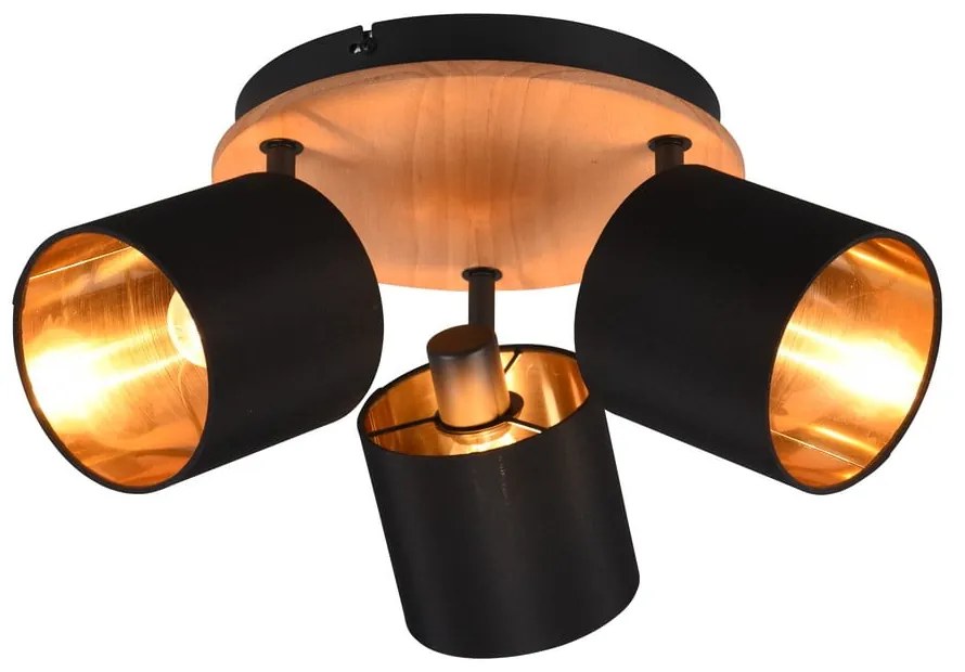 Faretto nero/di colore naturale ø 12 cm Tommy – Reality