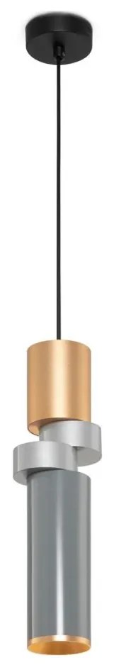 Maytoni MOD303PL-01CFL3 - Lampadario a sospensione con filo PALETTE 1xGU10/40W/230V oro/grigio