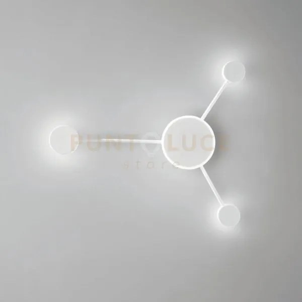 Plafoniera led etere bianca 12w 1620lm cct 3000k 4000k 6500k 53x46c...