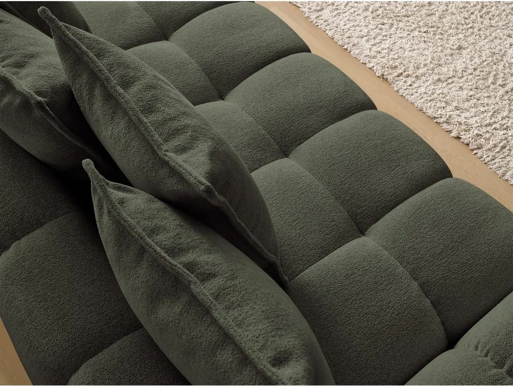 Divano verde con rivestimento in ciniglia 278 cm Everest – Bobochic Paris