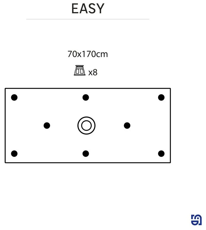 Piatto doccia SENSEA in resina EASY bianco L 170 x L 170 x H 3.3 cm lucido