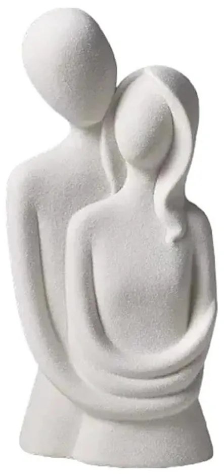 Decorazione da tavolo in ceramica 21x8,5x10 cm bianca