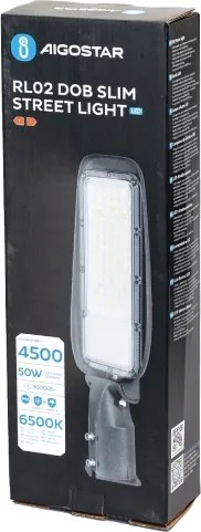 Aigostar - Lampione stradale LED SLIM 50W/230V 6500K IP65