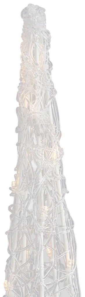 Albero di Natale trasparente 100 cm con LED IP44 - Coni