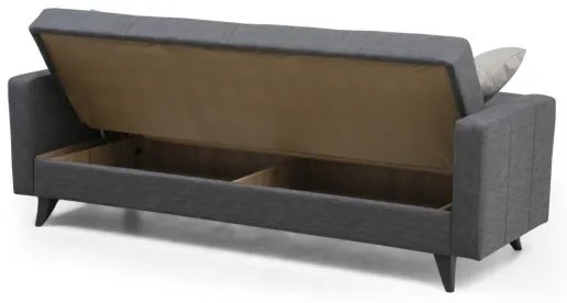 Divano letto 3 posti KORFU grigio scuro