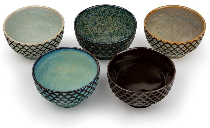 Tazzine in set in porcellana 5 pz 200 ml Sara – Bredemeijer