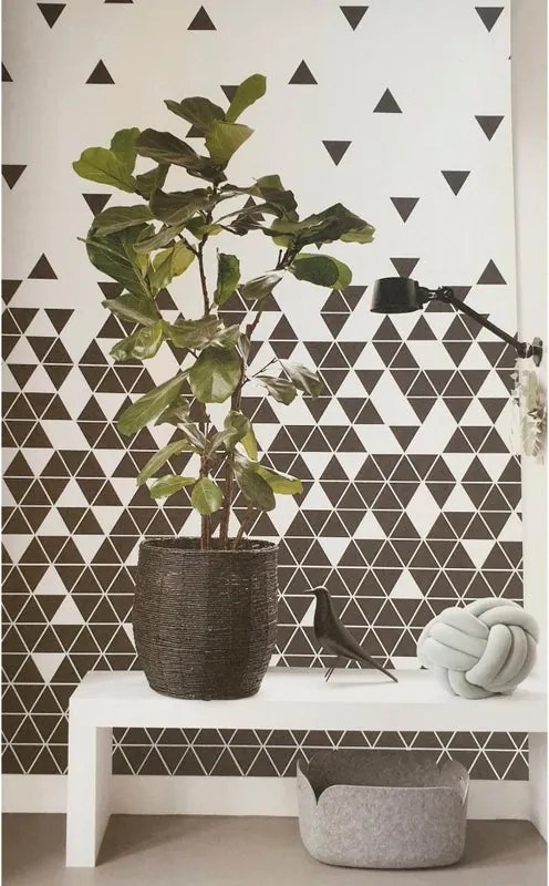 Fotomurale ESTA Triangoli, nero e bianco 186X280 cm