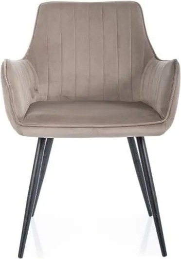 Sedia Apple in velluto beige Blu40