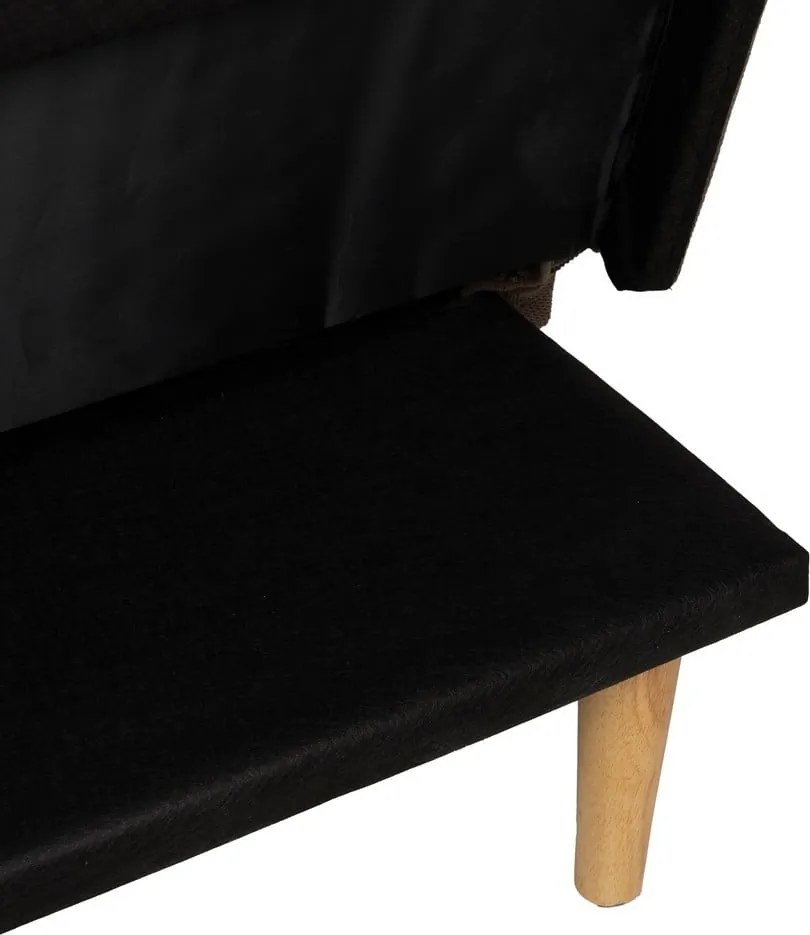 Divano marrone allungabile con rivestimento in ciniglia 175 cm – Ixia