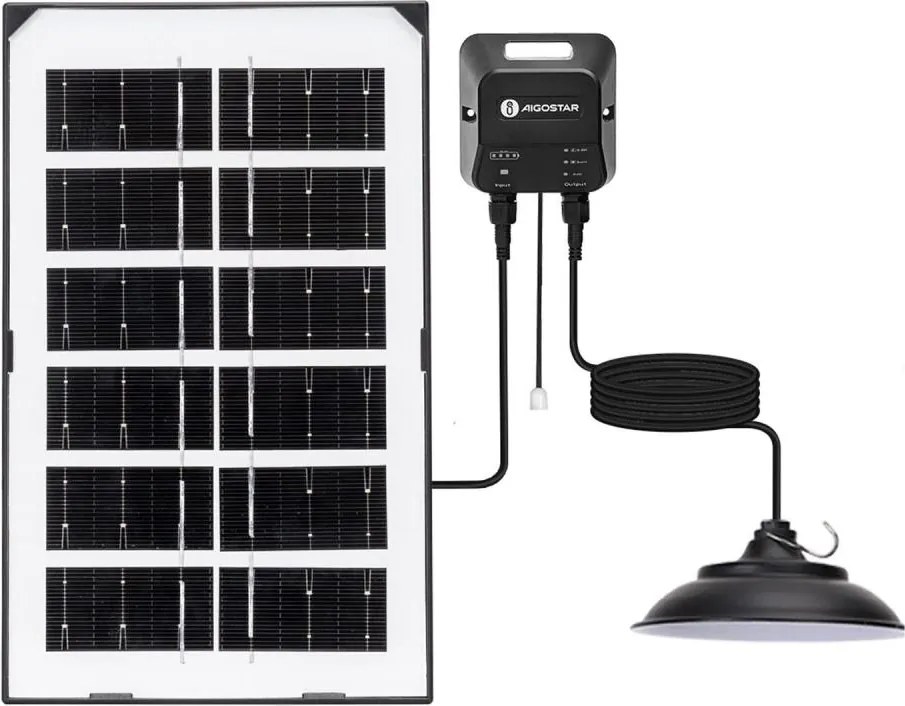 Aigostar - Lampadario solare a LED 35W/12V 3000 mAh 6500K Ø 15 cm