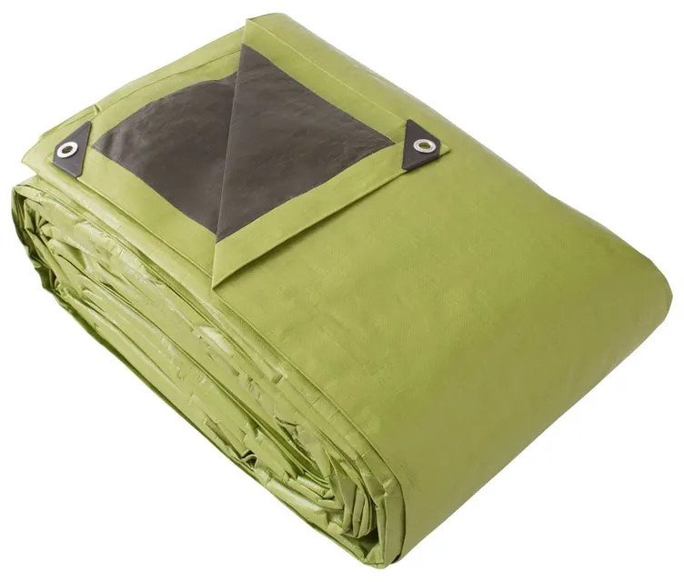 Telone da cantiere in polietilene occhiellato DEXTER verde 12 x 8 m 240 g/m² 96 m²