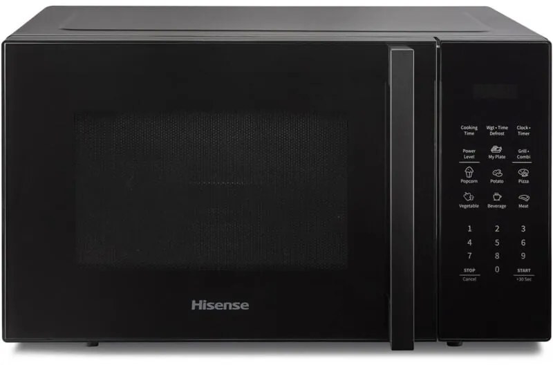 Hisense - Forno Microonde Elettronico, Capacità 23 l, Potenza 800 w, Grill Potenza 1000 w, Display Led con Comandi Touch, Nero