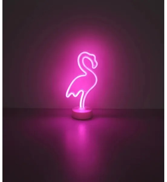 Globo 28064 - Decorazione da tavolo LED Neon FLAMINGO LED/2W/3xAA