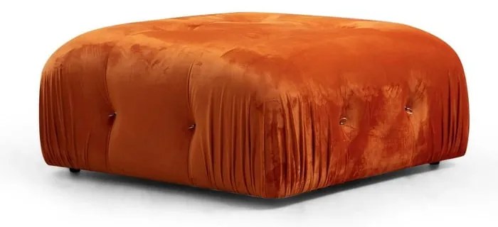 Sgabello in velluto arancione Bubble - Artie