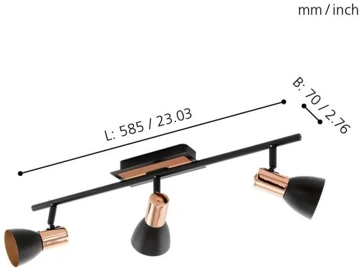 Eglo 94586 - Faretto LED BARNHAM 3xGU10/3,3W/230V